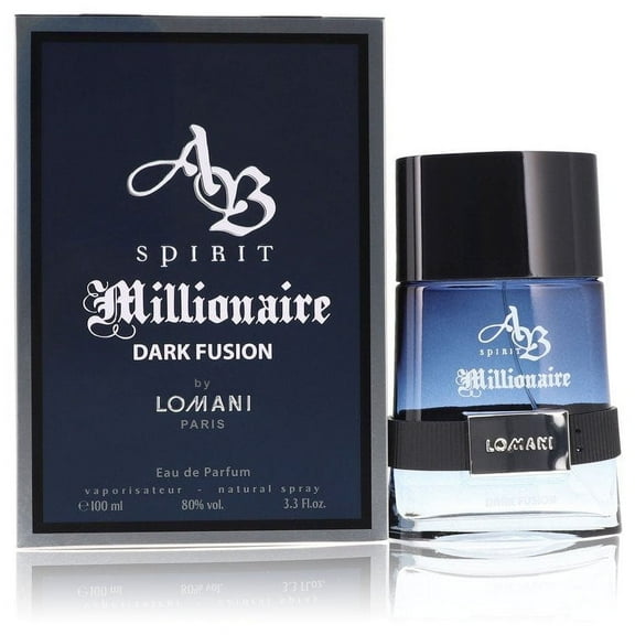 Spirit Millionaire Dark Fusion by Lomani Eau De Parfum Spray 3.3 oz for Men Pack of 3