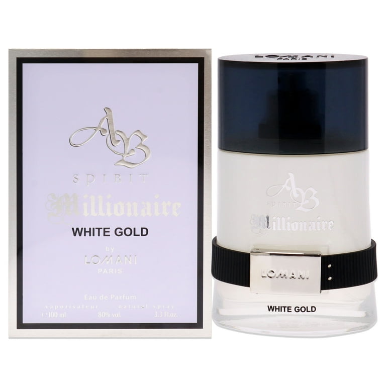 Ab Spirit Millionaire White Gold Eau De Parfum Spray By Lomani - 3.3 oz Ab Spirit Millionaire White Gold Eau De Parfum Spray By Lomani - 3.3 oz