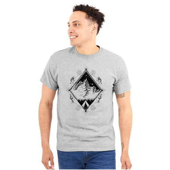 Spirit Mountain Diamond Spiritual Plus Size Crewneck Graphic Tee Shirt Brisco Brands 3X