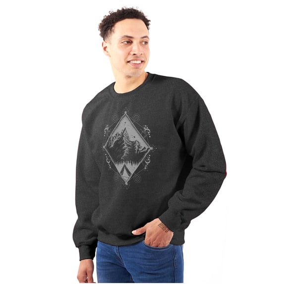 Spirit Mountain Diamond Spiritual Sweatshirt for Men or Women Brisco Brands L