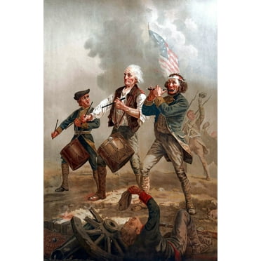 Spirit Of 76 Yankee Doodle By Arcibald Willard 1876 Patriotic Posters American Flag Poster Of Flags For Wall Flags Poster Us Cool Wall Art Cool Wall Art Print Poster 12x18