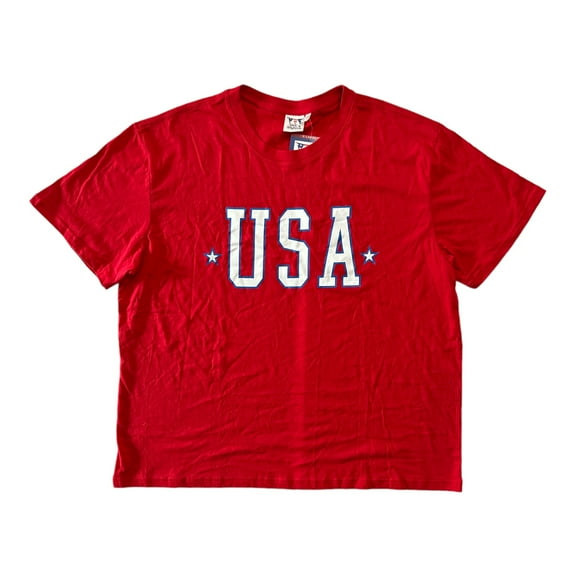 Spirit Of America Women's PatrioticAmericana Short Sleeve Graphic T-Shirt (Red, S)