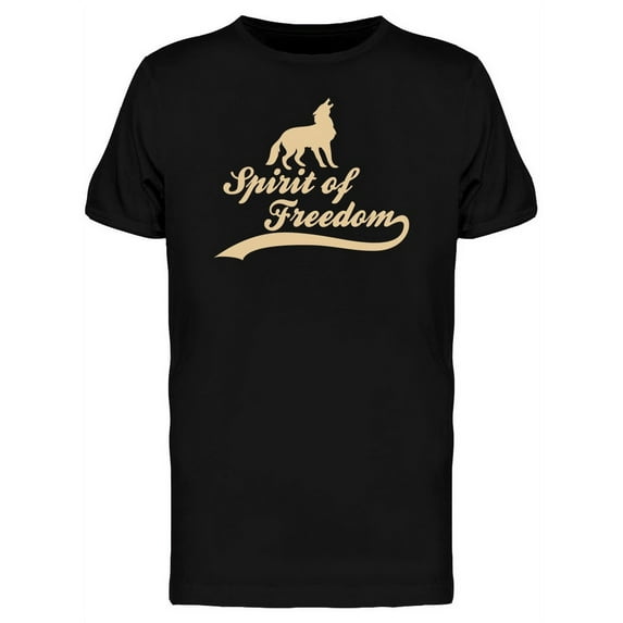 Spirit Of Freedom Wolf T-Shirt Men -Image by Shutterstock, Male Medium