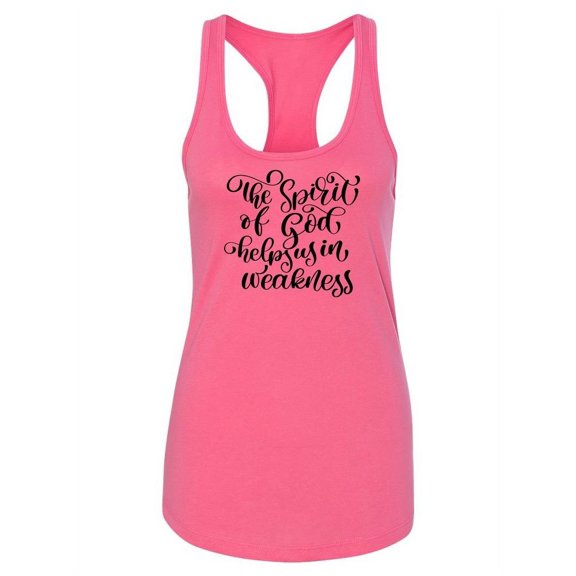 Spirit Of God Quote Racerback Tank Women -Image by Shutterstock, Female Small