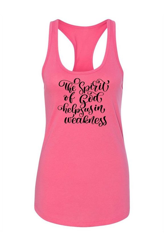 Spirit Of God Quote Racerback Tank Women -Image by Shutterstock, Female x-Large