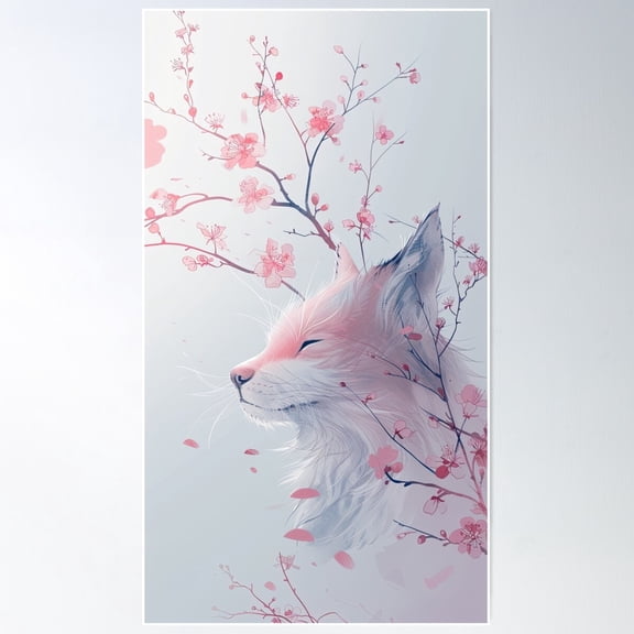 Spirit Of The Fox: Kitsune Poster Wall Art, Modern Wall Decor For Living Room Bedroom, 16x24 UNFRAMED