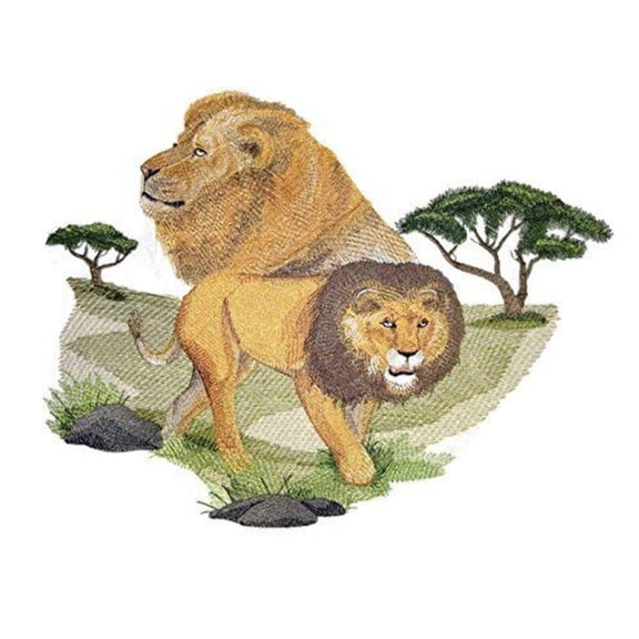 Spirit Of The Lion Embroidered Iron on/Sew patch [11" X 8.52"]