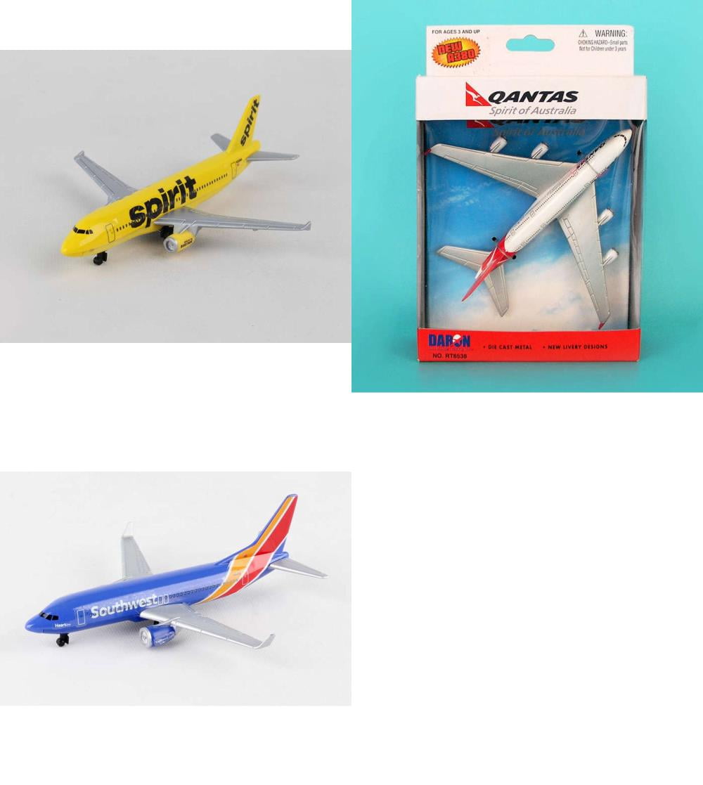 Spirit, Qantas, Southwest Airlines Diecast Airplane Package