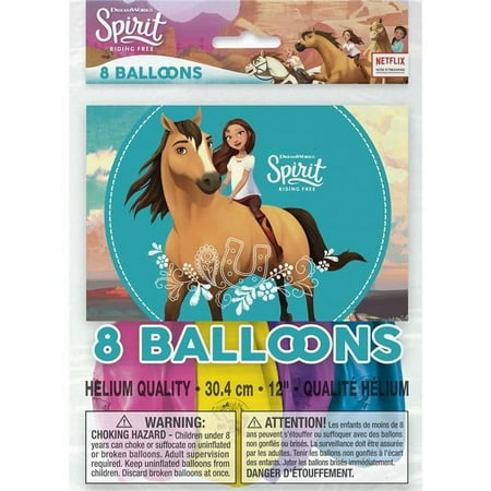 Spirit Riding Free 12 in. Latex Balloons - Pack of 8