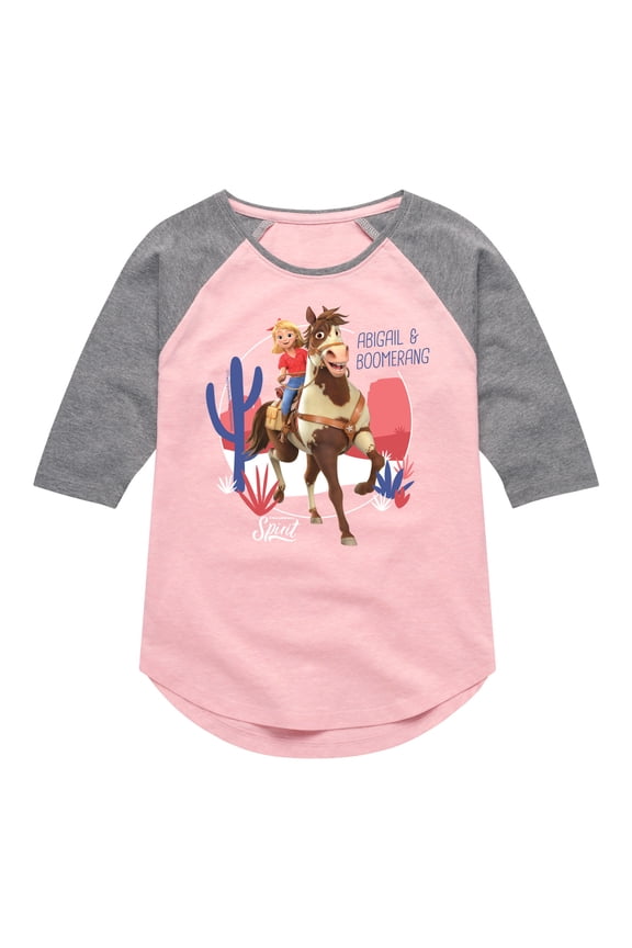 Spirit Riding Free - Abigail Boomerang - Toddler And Youth Girls Raglan Graphic T-Shirt