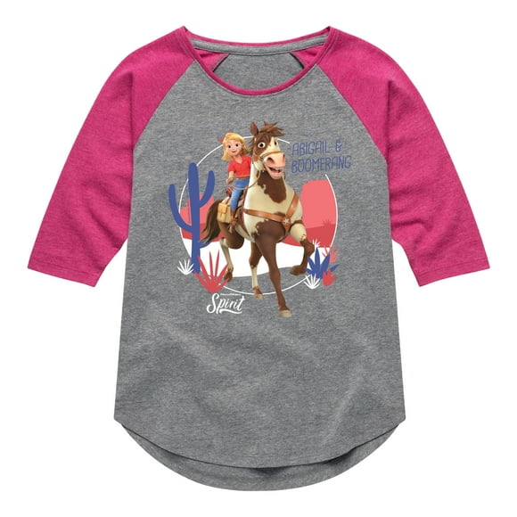 Spirit Riding Free - Abigail Boomerang - Toddler And Youth Girls Raglan Graphic T-Shirt