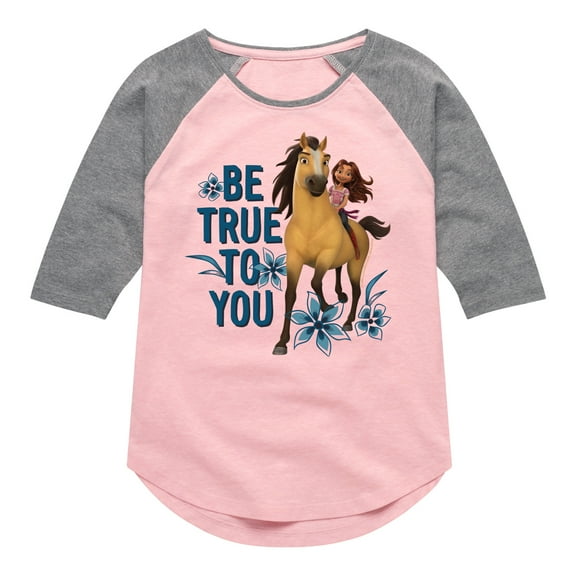 Spirit Riding Free - Be True To You - Toddler And Youth Girls Raglan Graphic T-Shirt