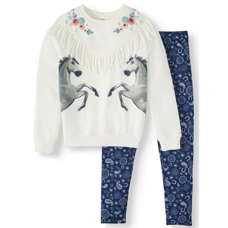 Spirit Riding Free Fashion Crewneck with Ruffle or Fringe