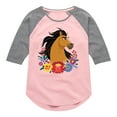 thumbnail image 1 of Spirit Riding Free - Floral Spirit - Toddler And Youth Girls Raglan Graphic T-Shirt, 1 of 4