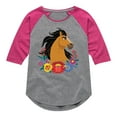 thumbnail image 1 of Spirit Riding Free - Floral Spirit - Toddler And Youth Girls Raglan Graphic T-Shirt, 1 of 4
