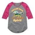 thumbnail image 1 of Spirit Riding Free - Follow Your Spirit - Toddler And Youth Girls Raglan Graphic T-Shirt, 1 of 5