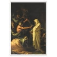 thumbnail image 1 of The Spirit of Samuel Appears to Saul at the House of the Witch Endor - Vintage Magic Poster by Salvator Rosa c.1668 - Master Art Print (Unframed) 13in x 19in, 1 of 4