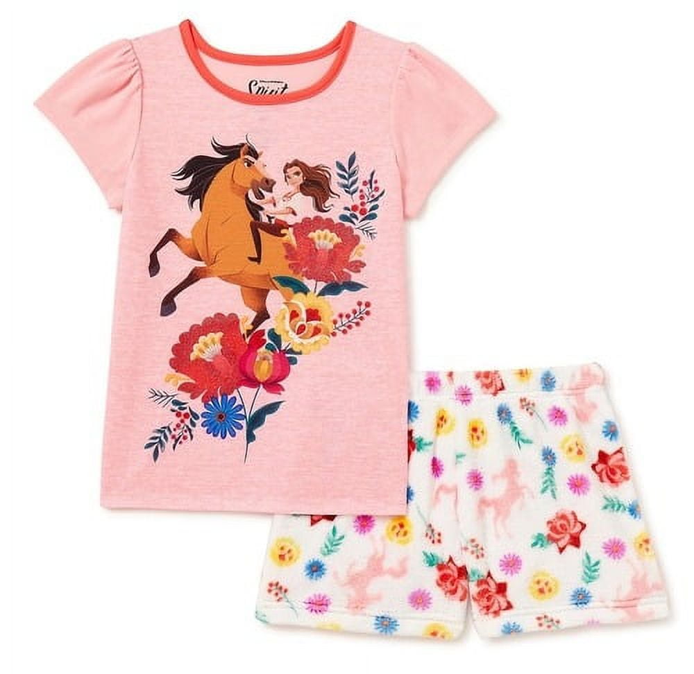 Spirit Stallion Horse and Lucky Girl's Polyester Minky Fleece