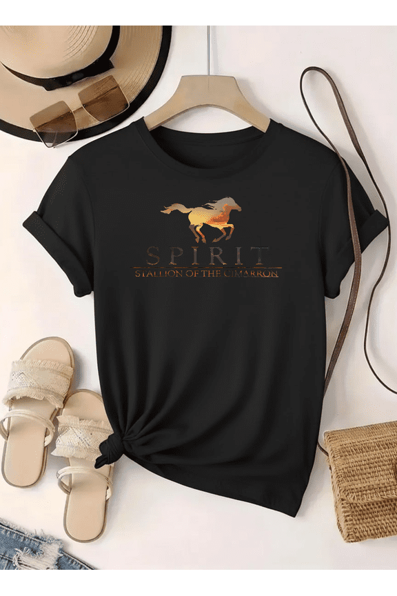 Spirit Stallion Movie Fan Vibe Equestrian Art Graphic Design Unisex T-Shirt up to Size 5XL