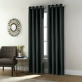 thumbnail image 1 of Spirit Total Blackout Textured Curtain Panel 52" x 95" in Black, 1 of 4