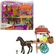 Spirit Untamed Miradero Snack Cart With Rolling wheels s, Canopy, 5-In Pony & Related Accessories, Great Gift for Ages 3 & Up