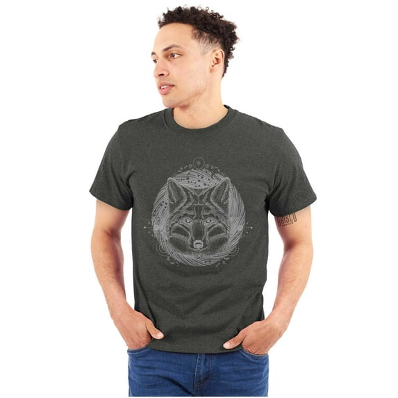 Spirit Wolf Pack Swirl Symbol Animal Plus Size Crewneck Graphic Tee Shirt Brisco Brands 3X