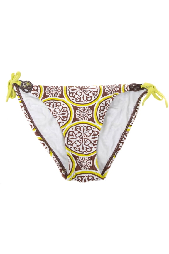 Women's Lime Circle Detail Tie Side Bikini Swim Bottom