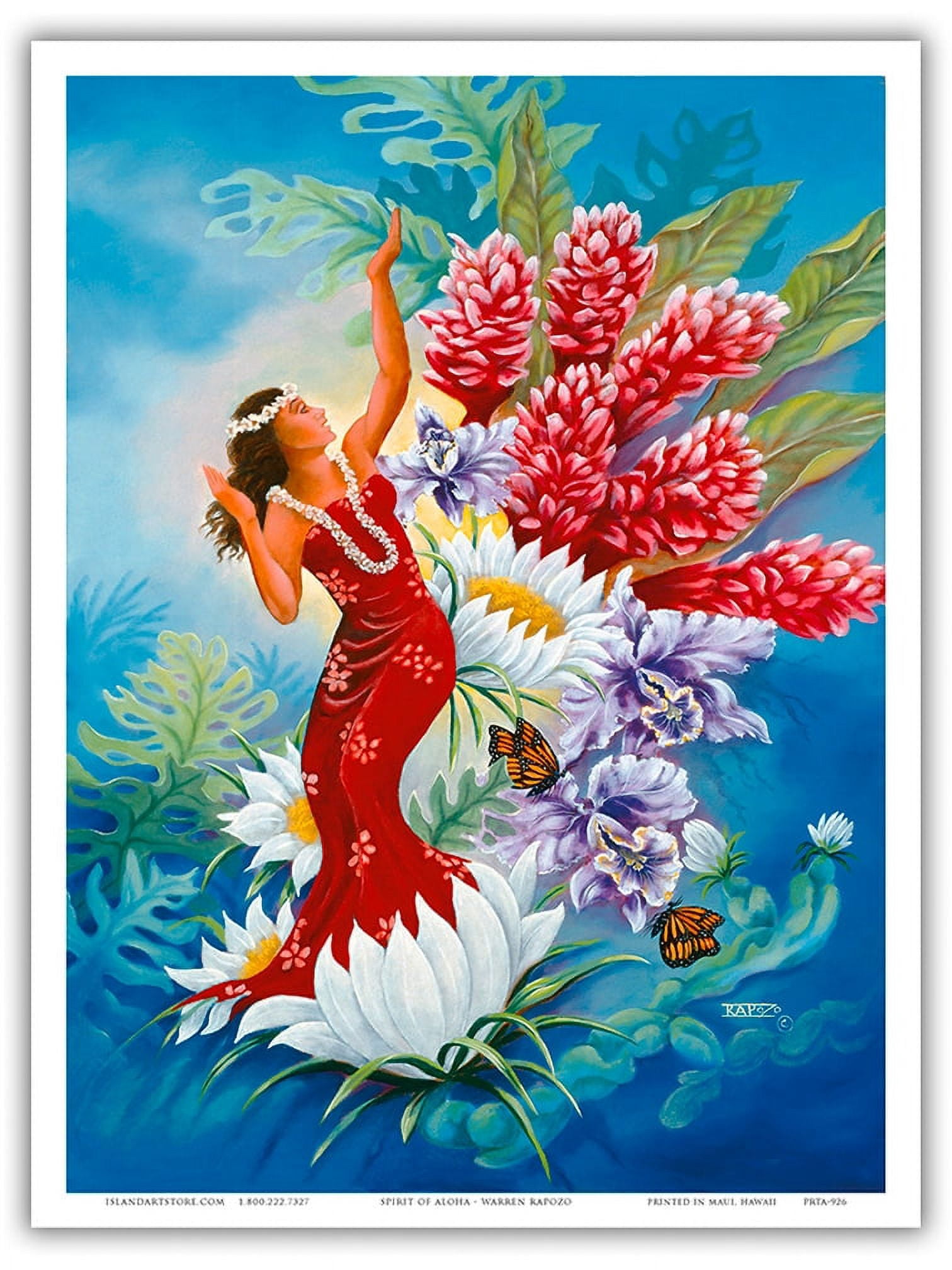 Spirit of Aloha - Hawaiian Hula Dancer - From an Original Color ...