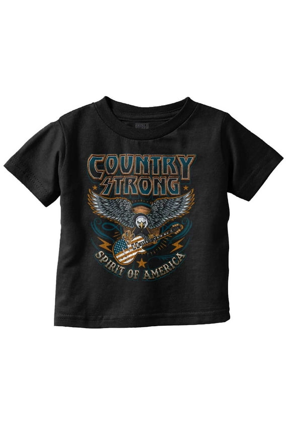 Spirit of American Flag Eagle Strong Toddler Boy Girl T Shirt Infant Toddler Brisco Brands 2T