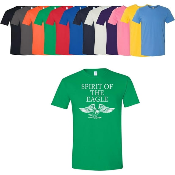 Spirit of The Eagle Adult Unisex Men's/Women's T Shirt Tee Assorted Colors and Sizes Green