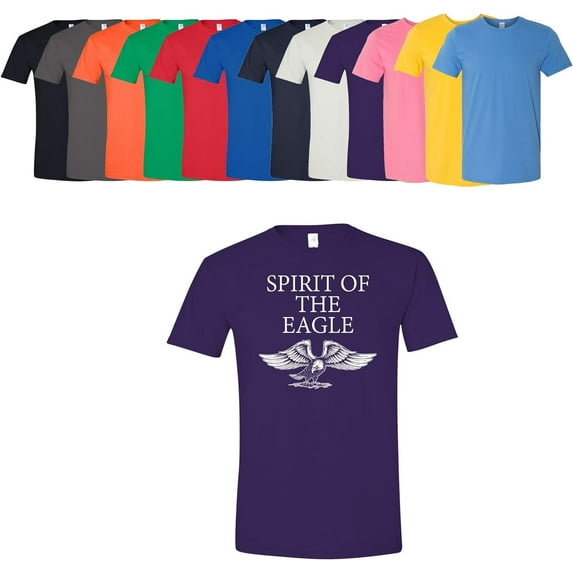 Spirit of The Eagle Adult Unisex Men's/Women's T Shirt Tee Assorted Colors and Sizes Purple