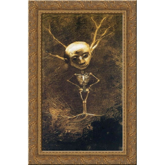 Spirit of the Forest 19x24 Gold Ornate Wood Framed Canvas Art by Redon, Odilon