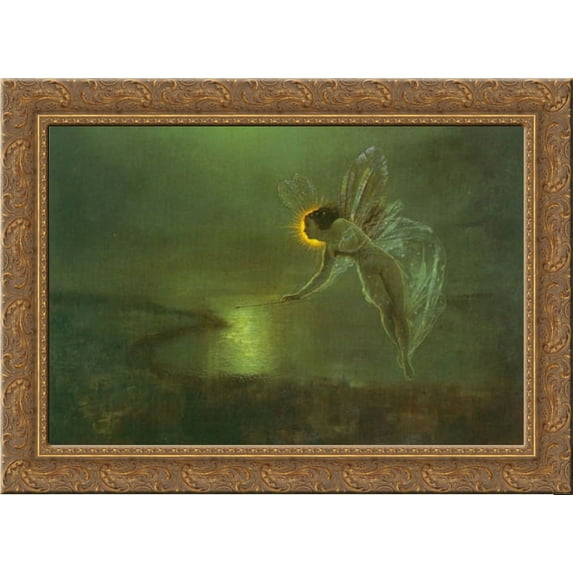 Spirit of the Night 24x19 Gold Ornate Wood Framed Canvas Art by Grimshaw, John Atkinson