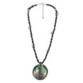 thumbnail image 1 of Spirit of the Ocean Abalone Shell Medallion Beaded Rope Statement Necklace, 1 of 5