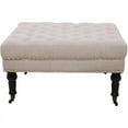 thumbnail image 1 of Spirit up Art 34" Wide Fabric Tufted Square Cocktail Ottoman in Light Gray, 1 of 7