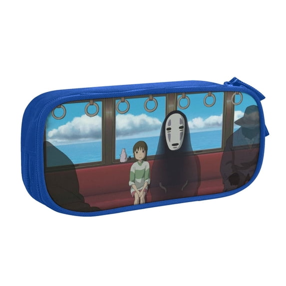 Spirited Away Big Capacity Pencil Case, Large Storage Pencil Pouch Pen Case Bag with Zipper, Pencil Case for Office Supplies
