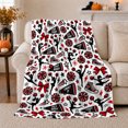 thumbnail image 1 of Spirited Cheerleader Silhouette, Playful Artistic Scene, Warm Flannel Blanket for Living Room and Bedroom with Detailed Artwork, Art Lovers Housewarming Gift, Artistic Home Decor, 1 of 9