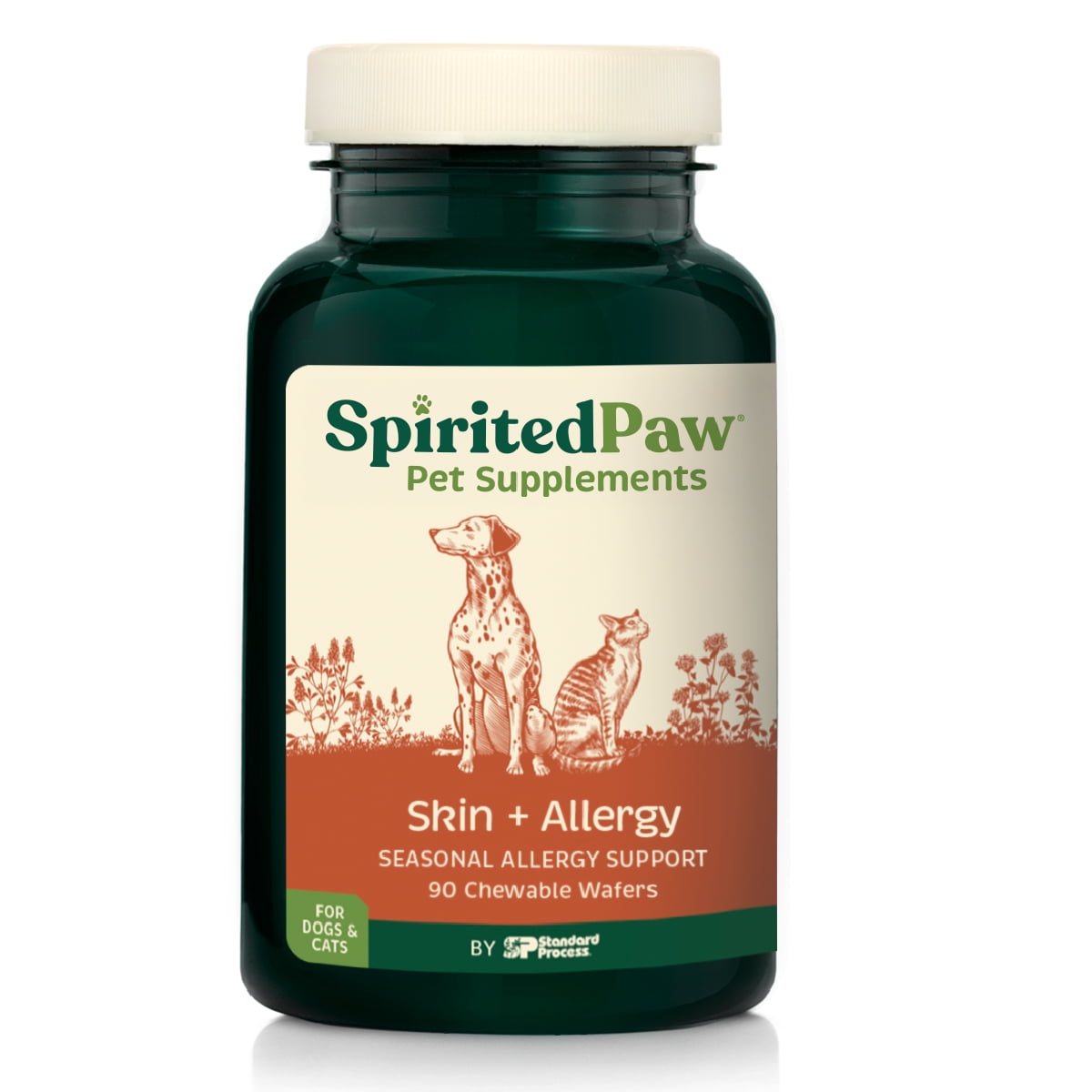 Spirited Paw Standard Process Inc. Skin + Allergy - 90 Chewable Wafers