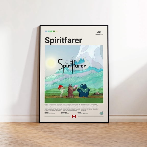 Spiritfarer Gaming Room Poster, Spiritfarer Fan Gift, Gaming Print Poster, Gamer Gift, Video Games Poster, Gaming Art Wall Decor, UNFRAMED-12x18