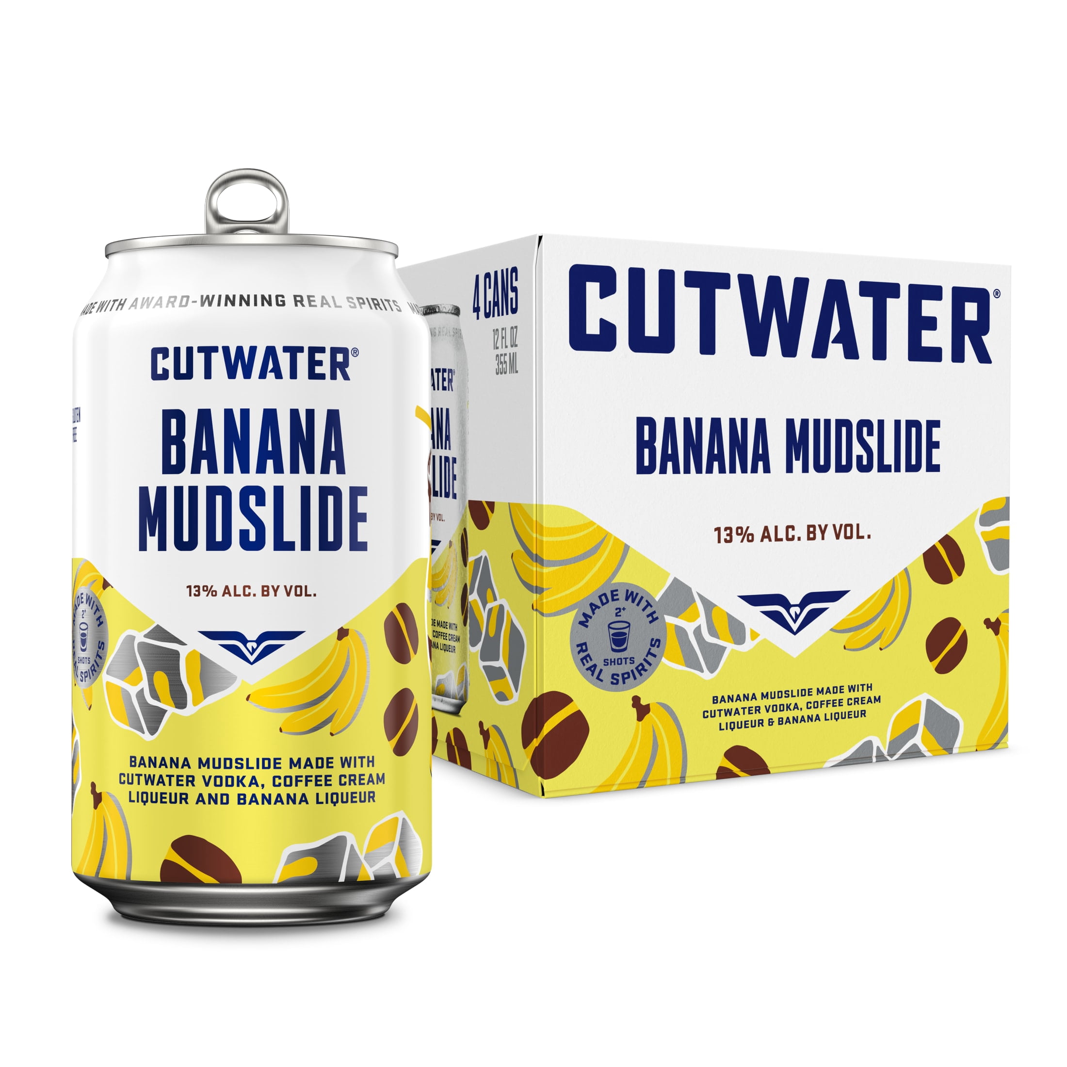 Cutwater Banana Mudslide, 4 Pack 12 fl oz Cans, 13% ABV