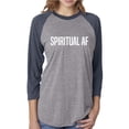 thumbnail image 1 of Spiritual AF Unisex 3/4 Sleeve Baseball Raglan Tee, 1 of 1