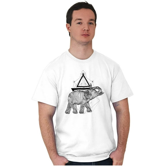 Spiritual Animal Elephant Triangle Men's Graphic T Shirt Tees Brisco Brands L