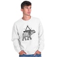 thumbnail image 1 of Spiritual Animal Elephant Triangle Sweatshirt for Men or Women Brisco Brands X, 1 of 6