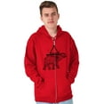 thumbnail image 1 of Spiritual Animal Elephant Triangle Zip Up Hoodie Men's Women's Brisco Brands L, 1 of 6