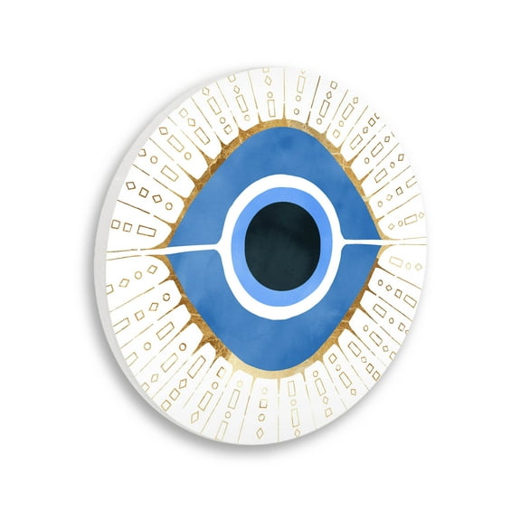 Spiritual Blue Evil Eye Symbol Religious Graphic Art Unframed Art Print Wall Art