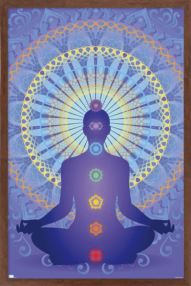 Spiritual - Chakras Wall Poster, 22.375" x 34", Framed