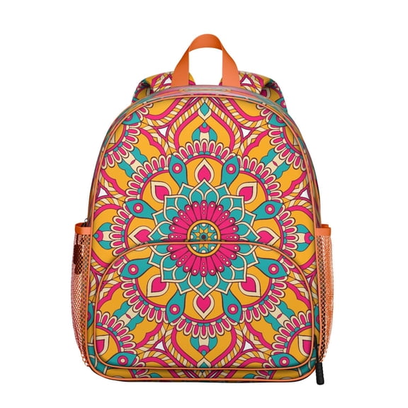 Spiritual Elements Students Backpack - Meditation and Mindfulness Art with Sacred Awakening and Cosmic Balance Pattern, Lightweight Durable Oxford Fabric