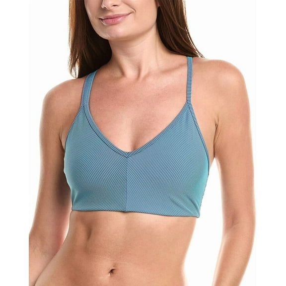 Spiritual Gangster womens  Mercury 2-Tone Longline Bra, m, Blue