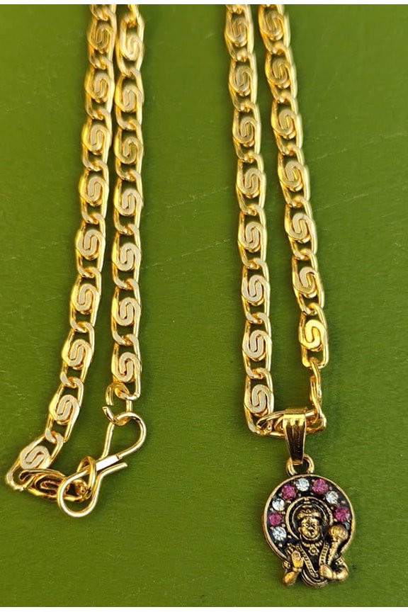 Spiritual Lord Hanuman Ji Brass Pendant Necklace Spiritual Necklace