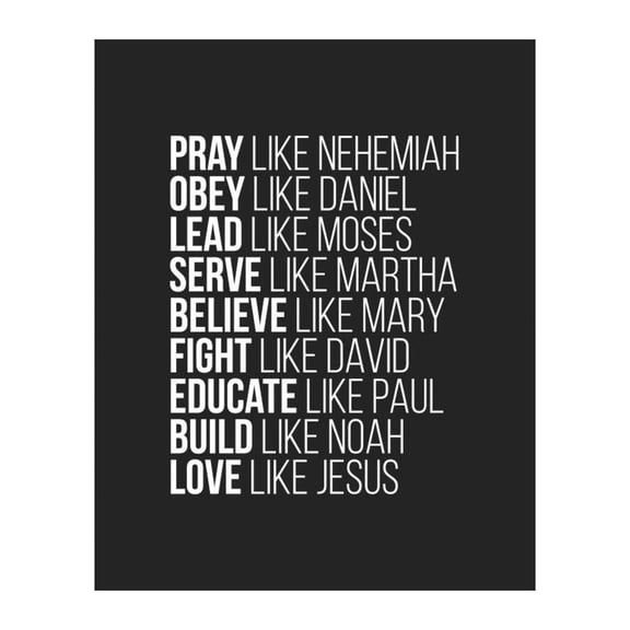 Spiritual Role Models - Christian Wall Art Print, Inspirational Bible Verse Decor for Home, Office, Church, Bedroom, Living Room, and Workspace